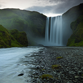 Summer Night at Skogafoss